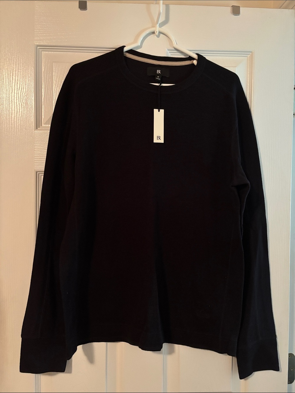 Banana Republic Men’s Black Long Sleeve Crewneck lightweight sweater size m EUC